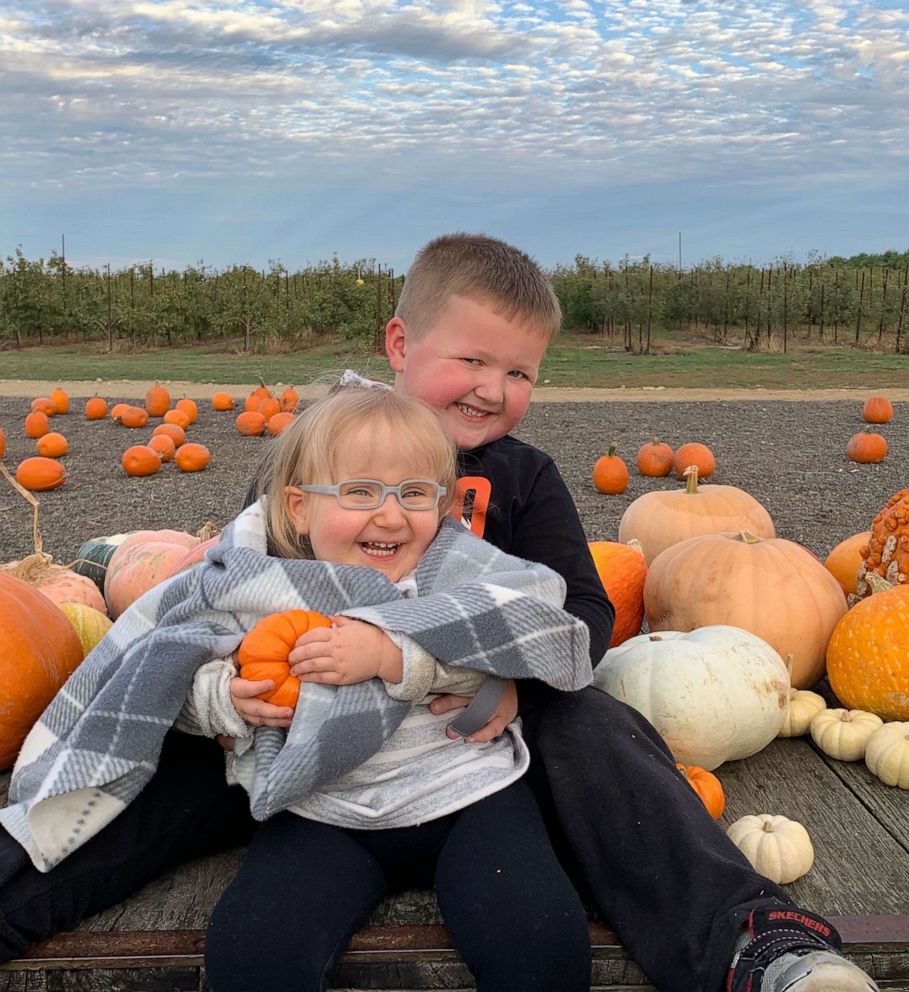 PHOTO: Ella Rogers, 2 is seen in an undated photo with her brother, Zachary, 5.