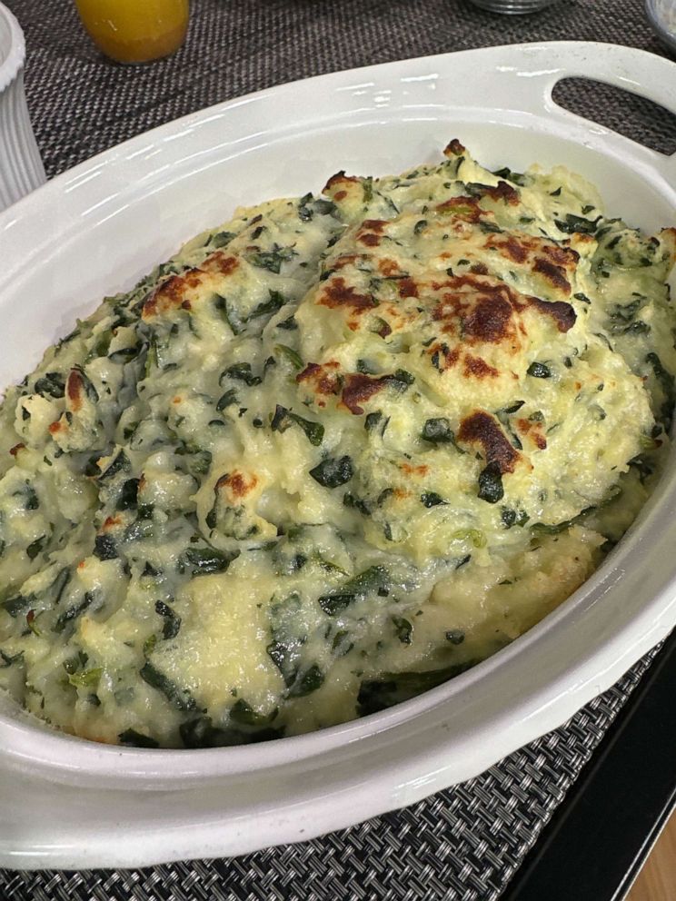 PHOTO: Creamed spinach mashed potatoes.
