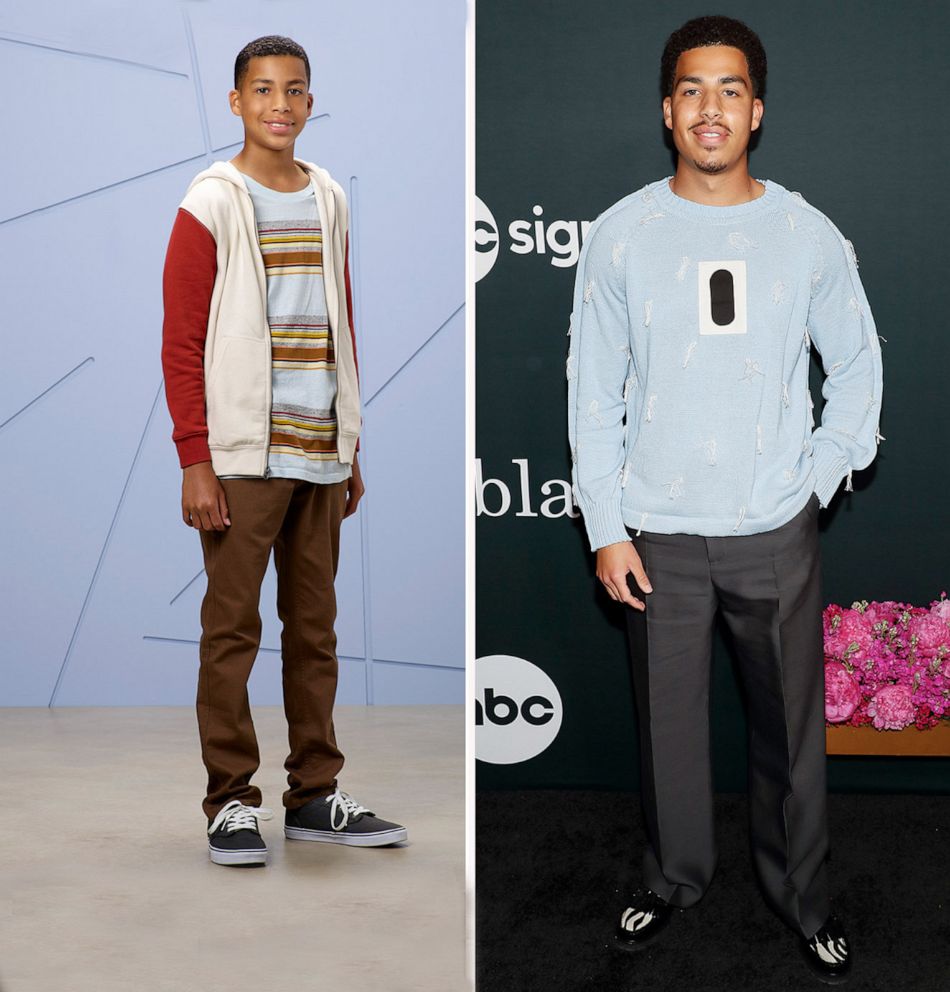 PHOTO: Walt Disney Television's "black-ish" stars Marcus Scribner as Andre Johnson, Jr., June, 2014; Marcus Scribner attends a "black-ish" event at Smithsonian National Museum of African American History and Culture in Washington, D.C., April 9, 2022. 
