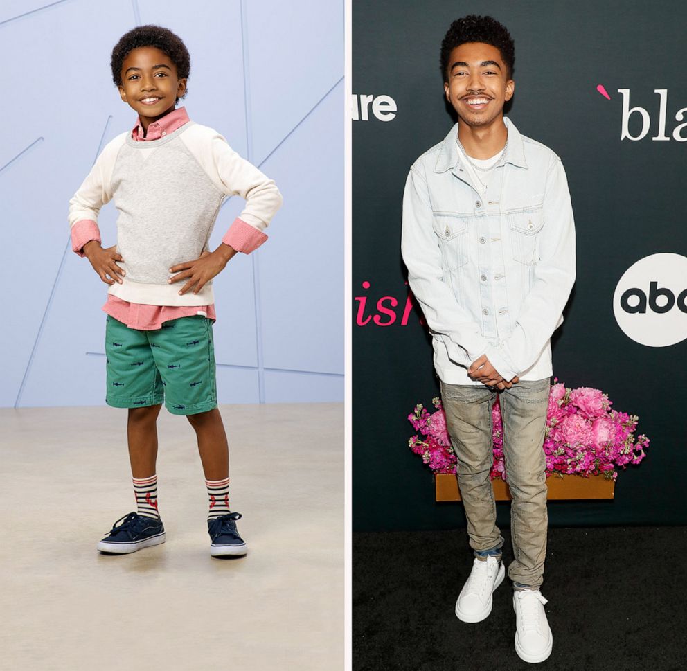 PHOTO: Walt Disney Television's "black-ish" stars Miles Brown as Jack Johnson, June, 2014; Miles Brown attends a "black-ish" series finale event at Smithsonian National Museum of African American History and Culture in Washington, D.C., April 9, 2022. 