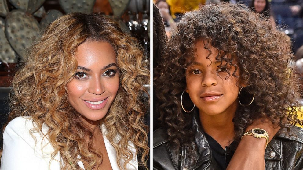 PHOTO: Beyonce attends The Two Kings Dinner presented by Sprite at RDG + Bar Annie on Feb. 16, 2013 in Houston; Blue Ivy Carter and father Jay-Z arrive for an NBA Finals game between the Celtics and the Warriors on June 13, 2022 in San Francisco.