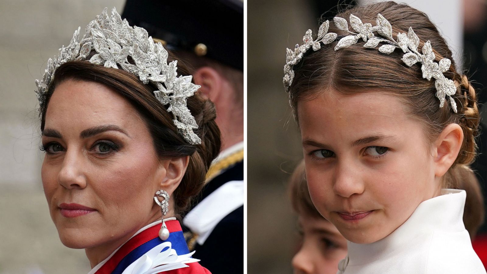 PHOTO: Britain's Princess of Wales arrives and Britain's Princess Charlotte of Wales arrive at Westminster Abbey in central London on May 6, 2023.