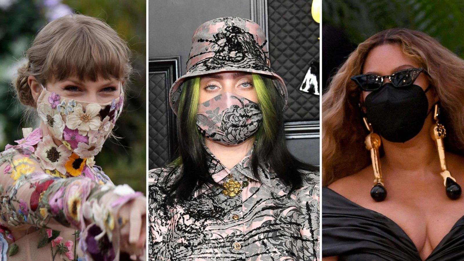 Kirkestol Geologi Stoop Grammy Awards 2021: Stars matched their masks to their looks - Good Morning  America