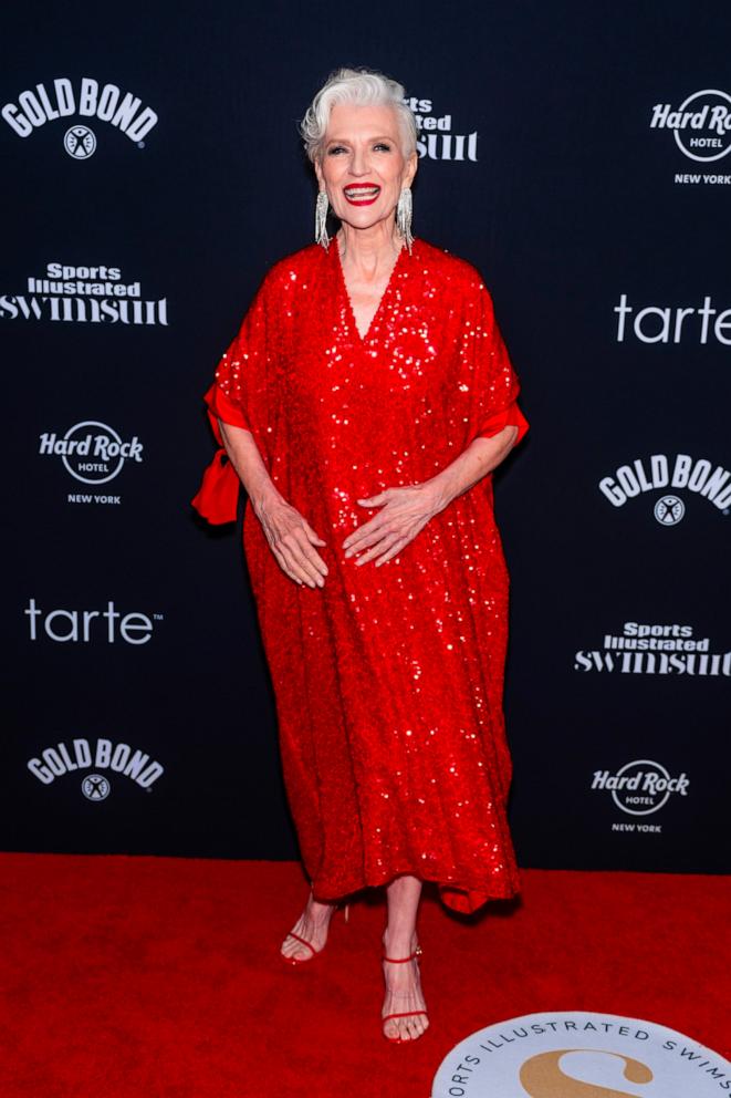 PHOTO: Maye Musk attends the 2024 Sports Illustrated Swimsuit Issue launch party at Hard Rock Cafe - Times Square on May 16, 2024 in New York City. 