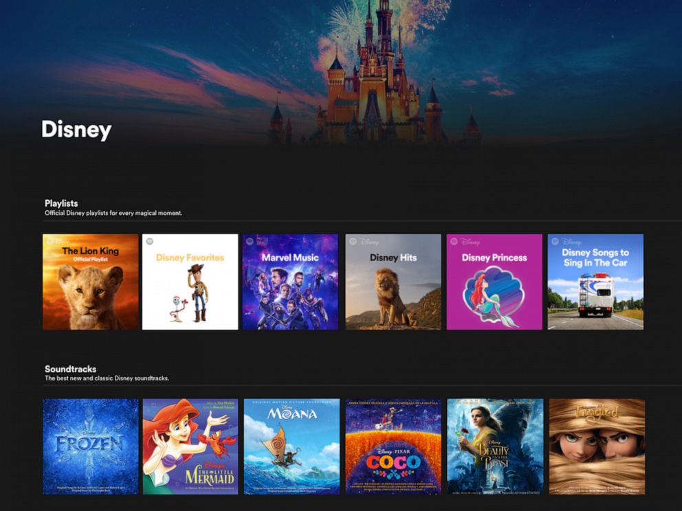 PHOTO: First ever Disney music hub launches on Spotify.