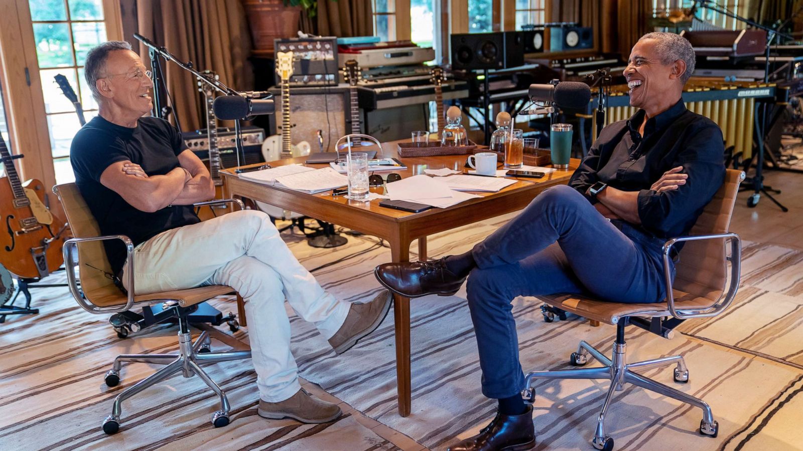 PHOTO: Bruce Springsteen and Former President Barack Obama are teaming up for a Spotify podcast called, "Renegades: Born in the USA."