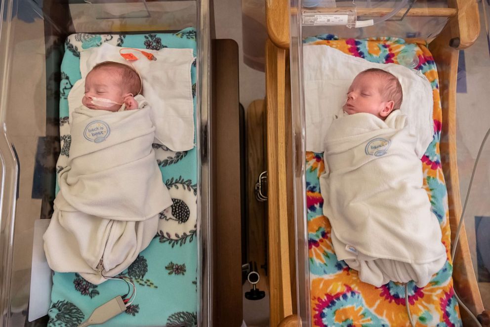 PHOTO: Saint Luke's Hospital in Kansas City, Mo., set a hospital record for caring for 12 sets of twins at the same time in November 2019.