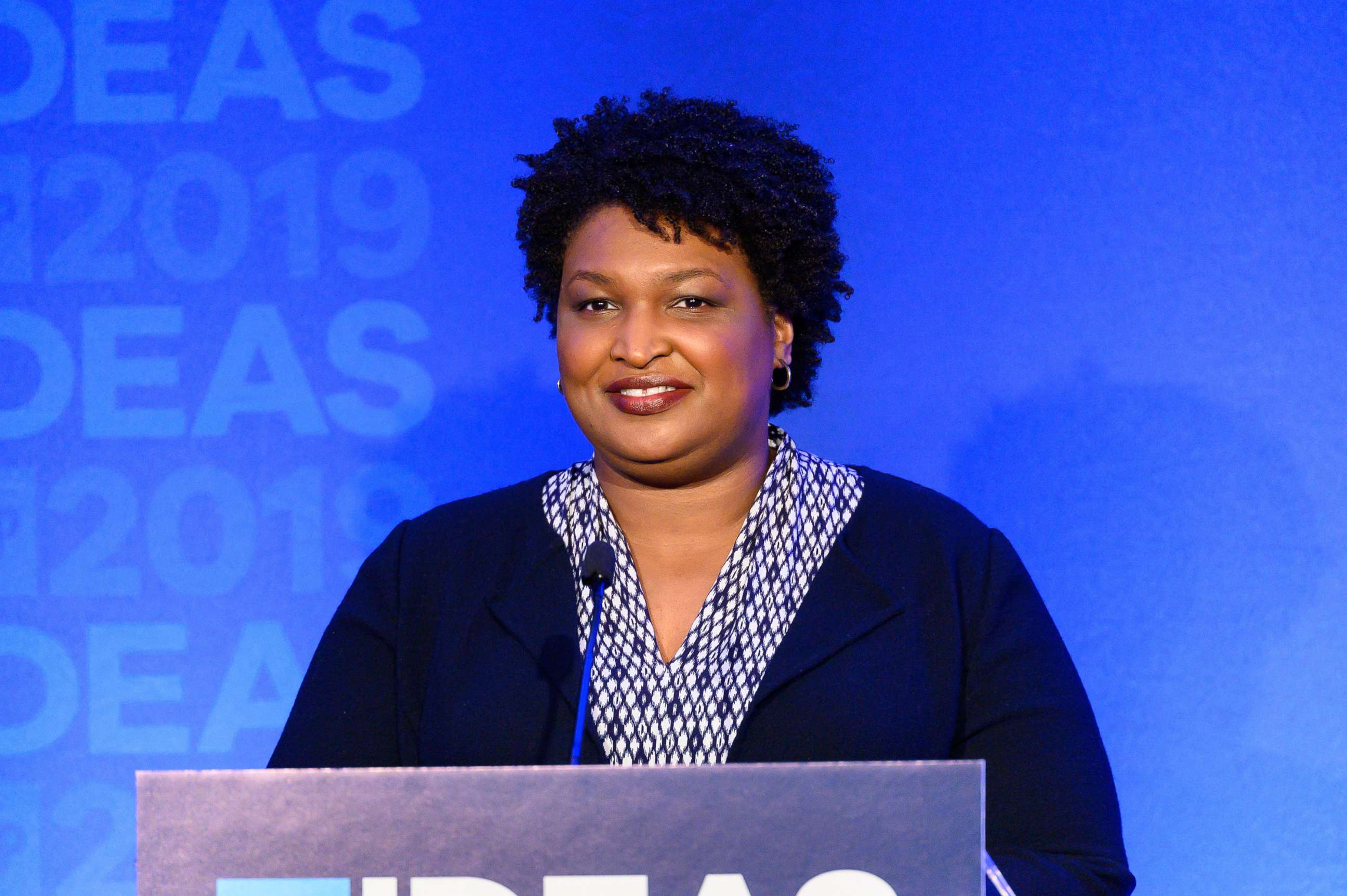 PHOTO: Stacey Abrams, Founder of Fair Fight Action, speaking at The Center for American Progress CAP 2019 Ideas Conference in Washington, D.C. on May 22, 2019.