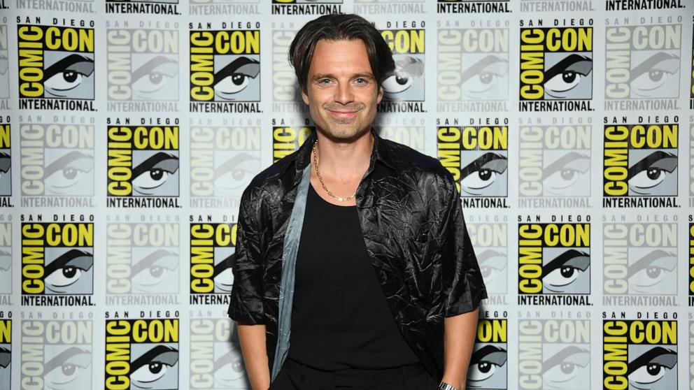 PHOTO: Sebastian Stan attends the Marvel Studios Panel in Hall H at SDCC in San Diego, July 27, 2024. 