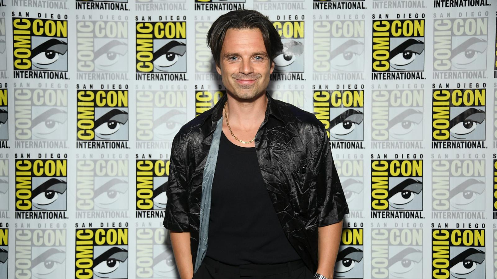 PHOTO: Sebastian Stan attends the Marvel Studios Panel in Hall H at SDCC in San Diego, July 27, 2024.