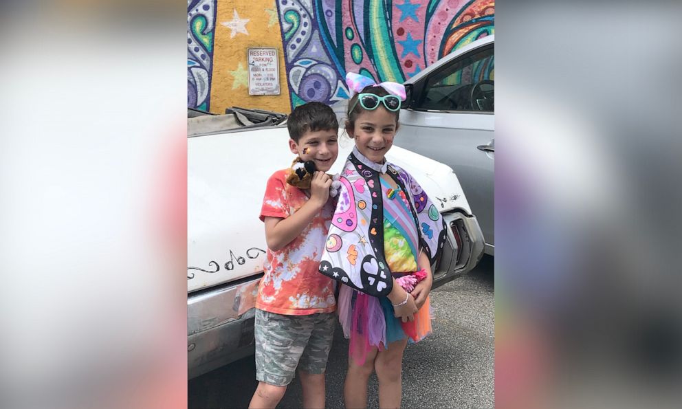 PHOTO: Maya Stanton, 11, poses with her twin brother, Max.
