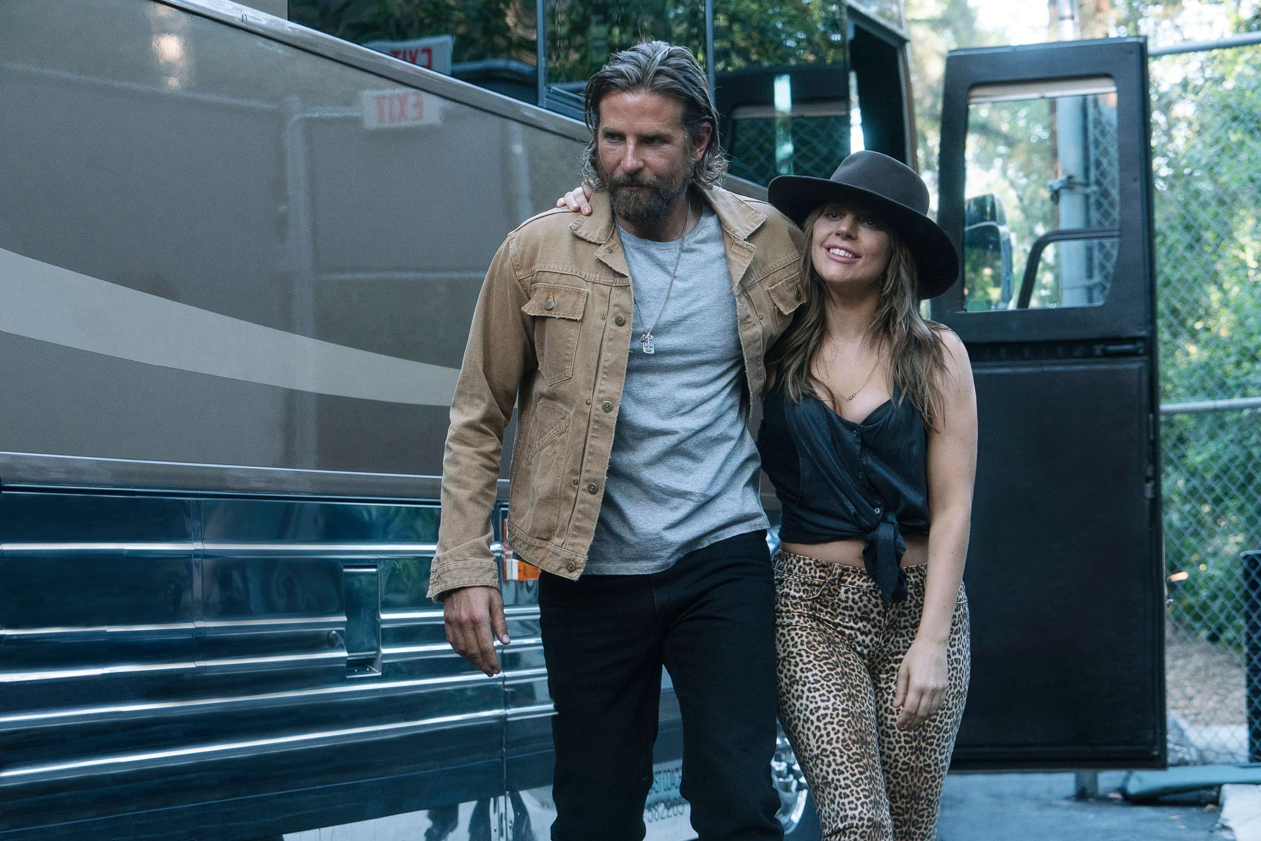 PHOTO: Bradley Cooper, left, and Lady Gaga in a scene from "A Star is Born."