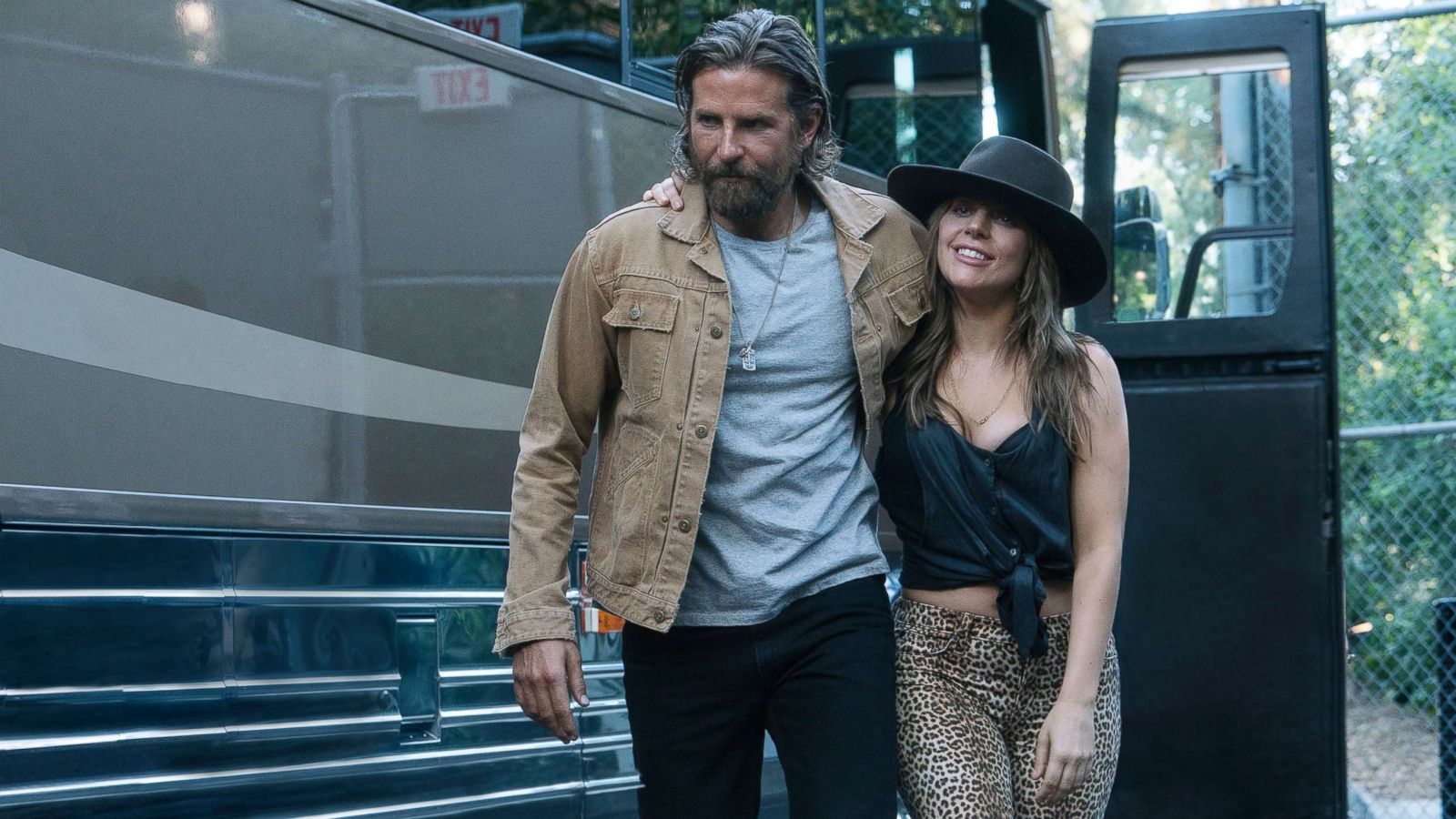 PHOTO: Bradley Cooper, left, and Lady Gaga in a scene from "A Star is Born."