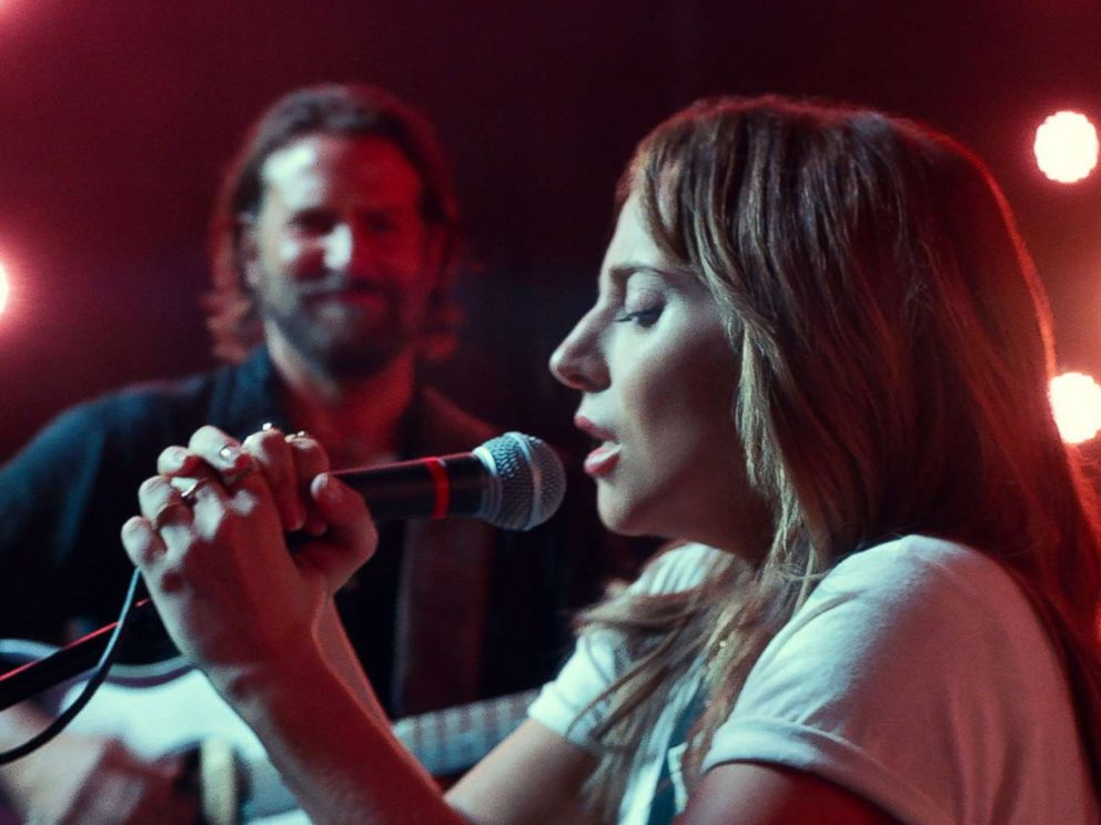 PHOTO: Bradley Cooper and Lady Gaga in a scene from the movie, A Star is Born.