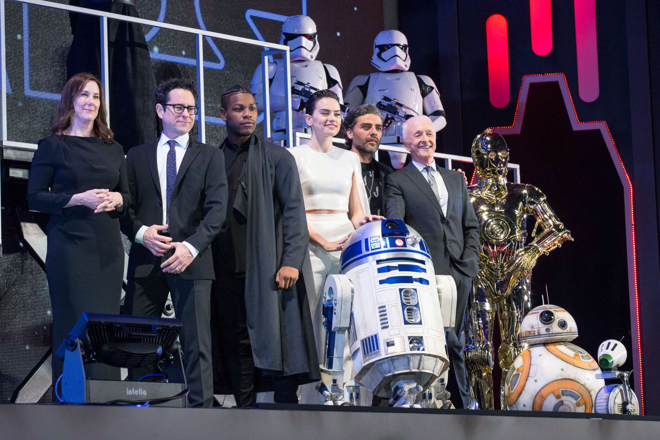 PHOTO: Cast and crew attend a special fan event for 'Star Wars: The Rise of Skywalker' at Roppongi Hills, Dec. 11, 2019, in Tokyo, Japan.