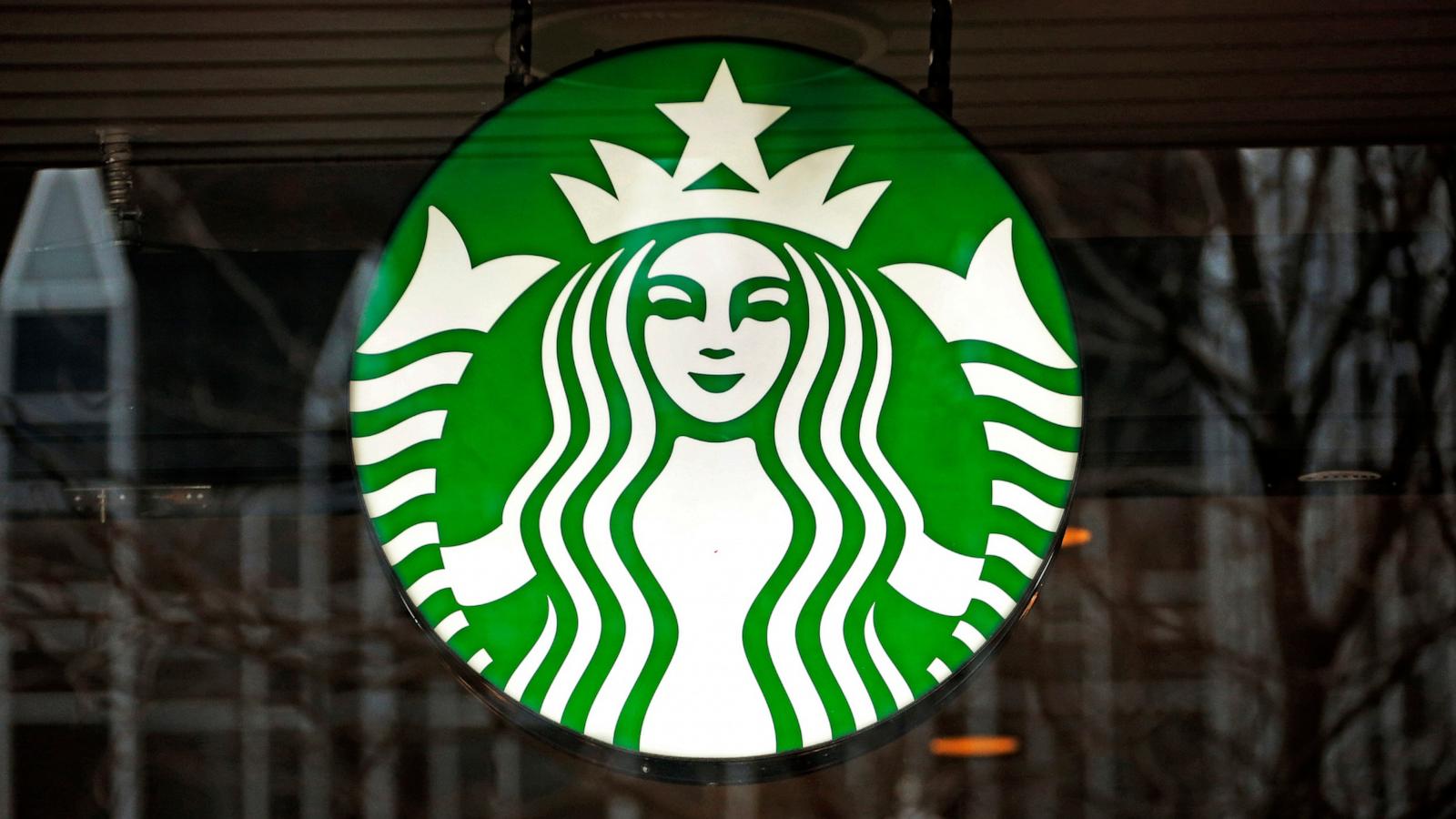 PHOTO: In this Jan. 12, 2017 file photo, A Starbucks logo sign is seen in the window of one of the chain's cafes in Pittsburgh.