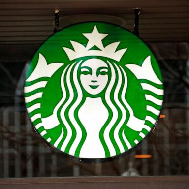 PHOTO: In this Jan. 12, 2017 file photo, A Starbucks logo sign is seen in the window of one of the chain's cafes in Pittsburgh.