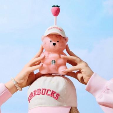 PHOTO: Starbucks released a new Pink Drink Bearista glass cold cup available for a limited-time.