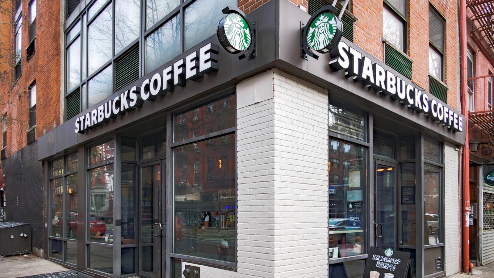 PHOTO: In this March 31, 2025, file photo, a Starbucks Coffee store is shown in New York.