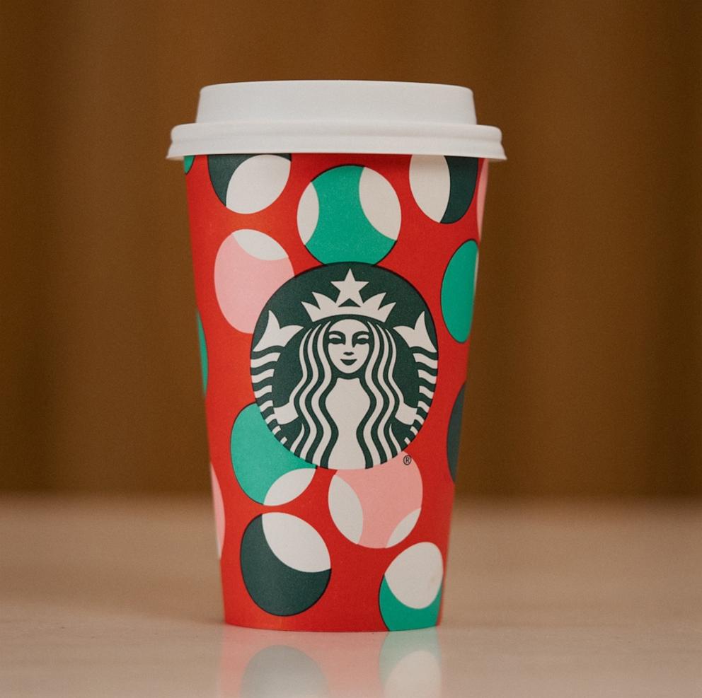 PHOTO: Here are four new hot cups in holiday designs at Starbucks this season.