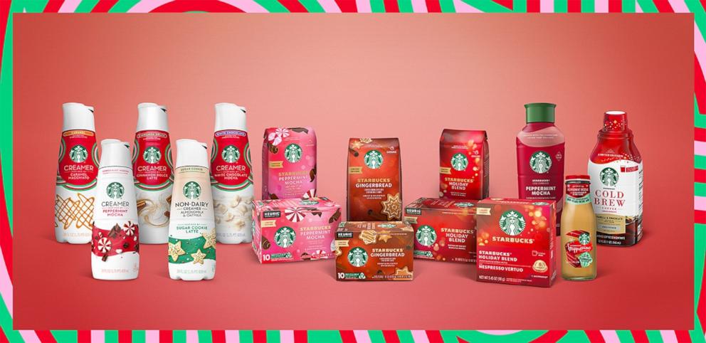 PHOTO: Starbucks announced its holiday menu items and seasonal merch will be available in coffee shops nationwide starting Nov. 7.