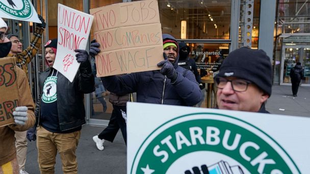 Starbucks workers strike on Red Cup Day, here's what organizers had to say