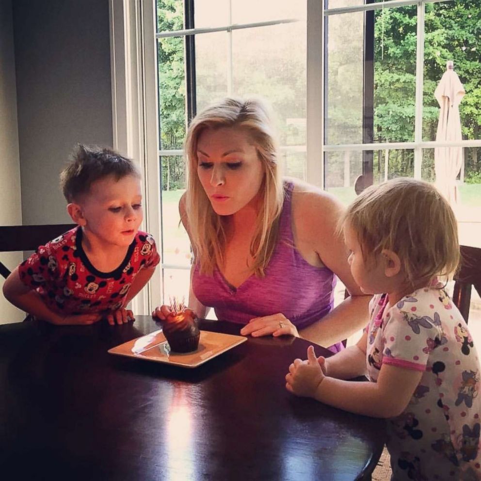 PHOTO: Jessica Starr blows out candles alongside her children in this undated family photo.