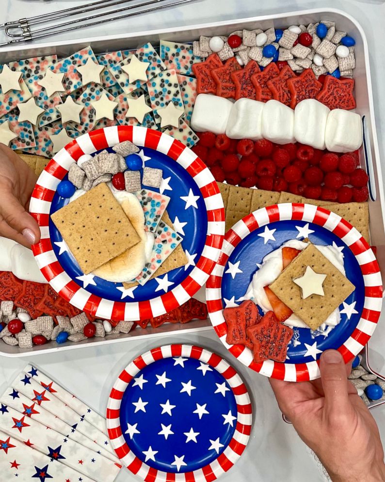 PHOTO: Build festive s'mores for 4th of July with a patriotic-inspired snack board.