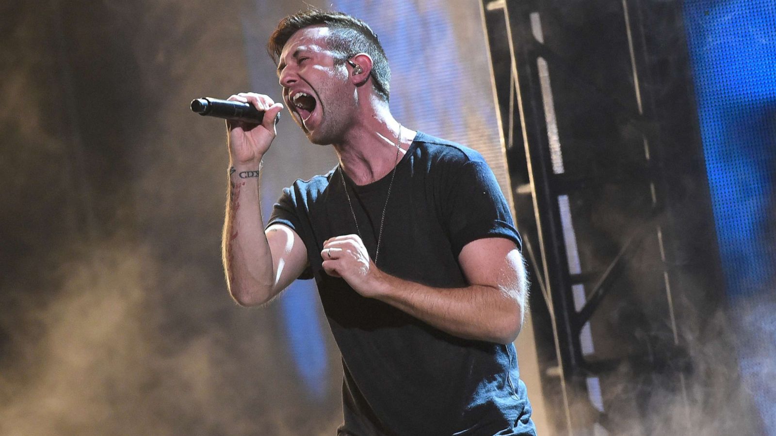 PHOTO: Jonathan Steingard of the musical group Hawk Nelson performs onstage during the 3rd Annual KLOVE Fan Awards at the Grand Ole Opry House on May 31, 2015 in Nashville, Tenn.