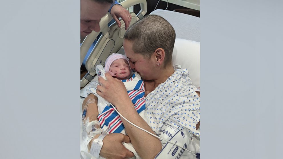 PHOTO: Stephanie Schmidt, 30, is pictured with her son Wesley shortly after his birth.