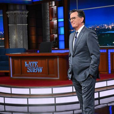 PHOTO: The Late Show with Stephen Colbert during Thursday's July 17, 2025 show, in New York.