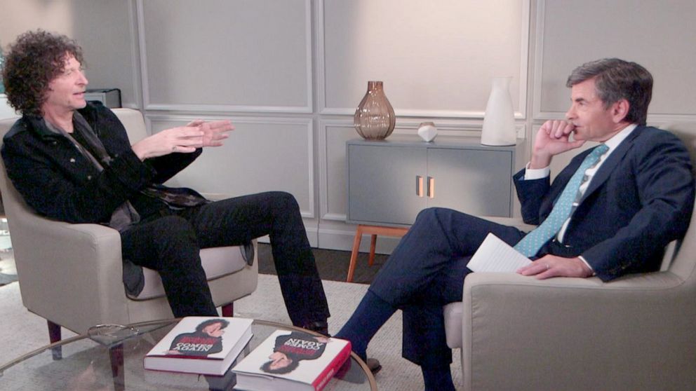 PHOTO: ABC News' George Stephanopoulos interviews Howard Stern in an interview that aired on "Good Morning America" on May 13, 2019.