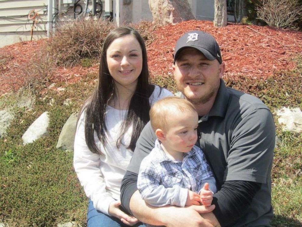 PHOTO: Steve and Camre Curto pose with their son Gavin in this family photo.