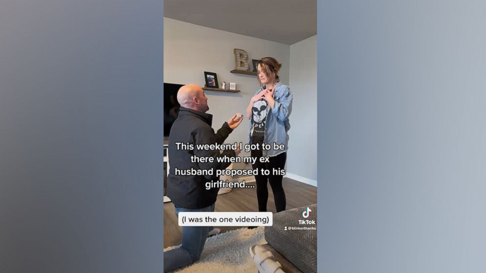 PHOTO: Leah Bourdo recorded her ex-husband Steve Bourdo proposing to his girlfriend Shonda Betz on April 1.
