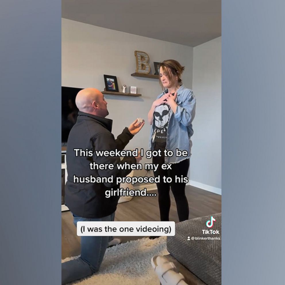 VIDEO: Woman goes viral for filming ex-husband's proposal to girlfriend