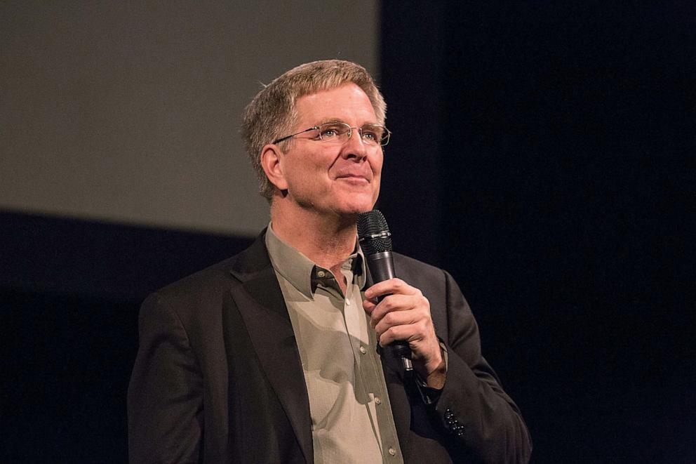 PHOTO: Rick Steves speaks on stage at The Paramount Theatre, Dec. 3, 2014, in Austin, Texas. 