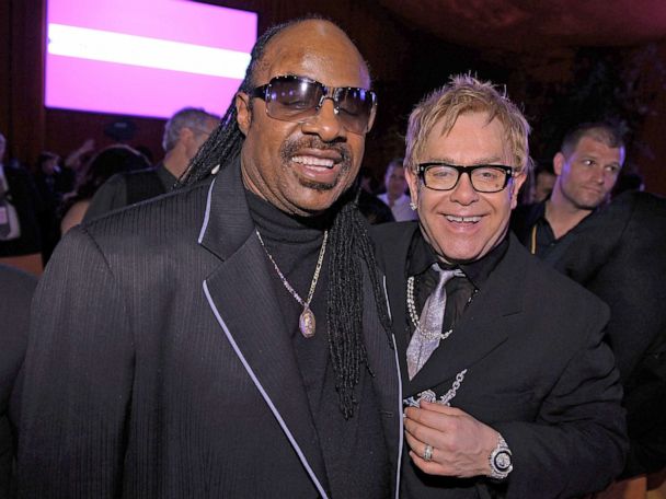 Elton John and Stevie Wonder in glasses
