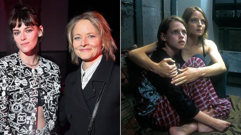 PHOTO: Jodie Foster and Kristen Stewart in Park City, Utah, Jan. 18, 2024. | Jodie Foster and Kristen Stewart in a scene from "Panic Room."