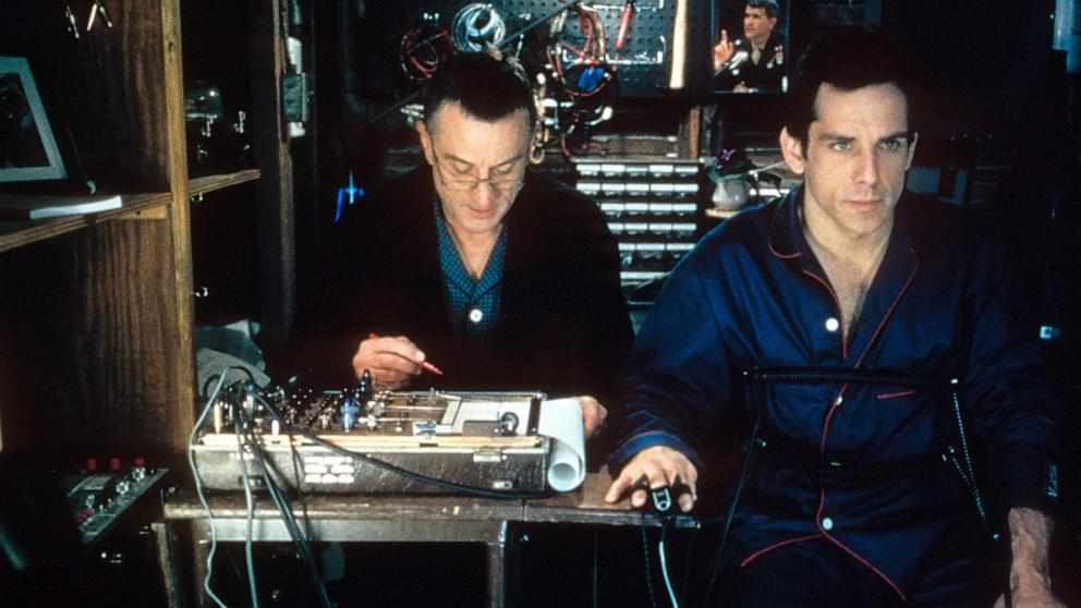 PHOTO: Robert De Niro giving Ben Stiller a lie detector test in a scene from the film "Meet The Parents," 2000.