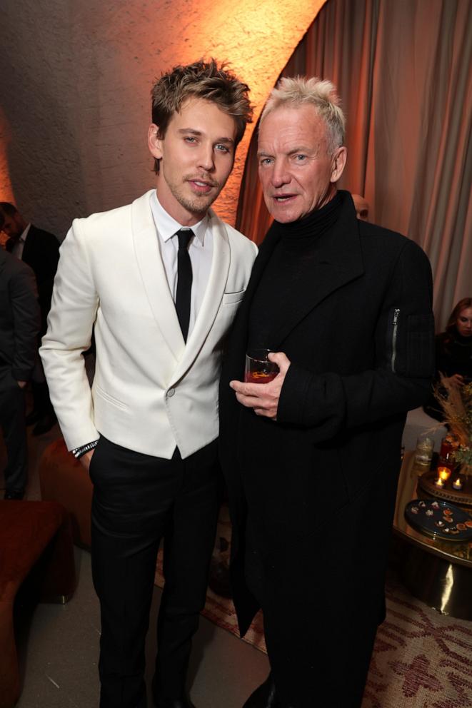 PHOTO: Austin Butler and Sting seen at the New York Premiere of Warner Bros. "Dune: Part Two" After Party at American Museum of Natural History Museum on February 25, 2024 in New York City.