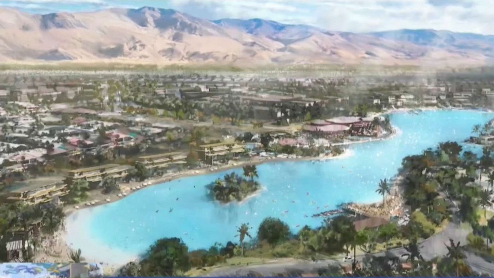 PHOTO: Mockup plans for new planned communities by Disney in Rancho Mirage, California.