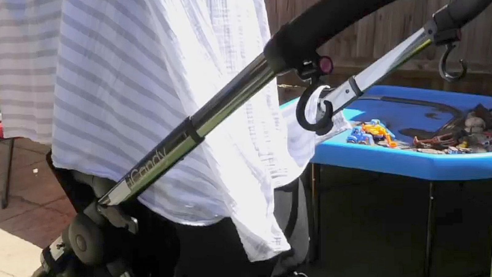 PHOTO: A covered stroller can heat up fast ans is potentially harmful to the baby inside.