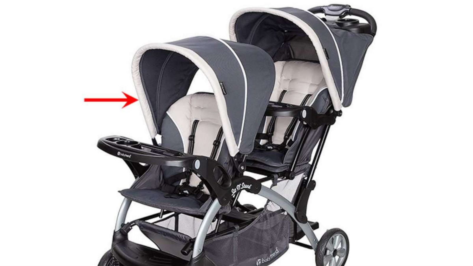 PHOTO: The U.S. Consumer Product Safety Commission and Baby Trend are warning consumers about hazards with such strollers as the Baby Trend Sit N' Stand Double stroller.