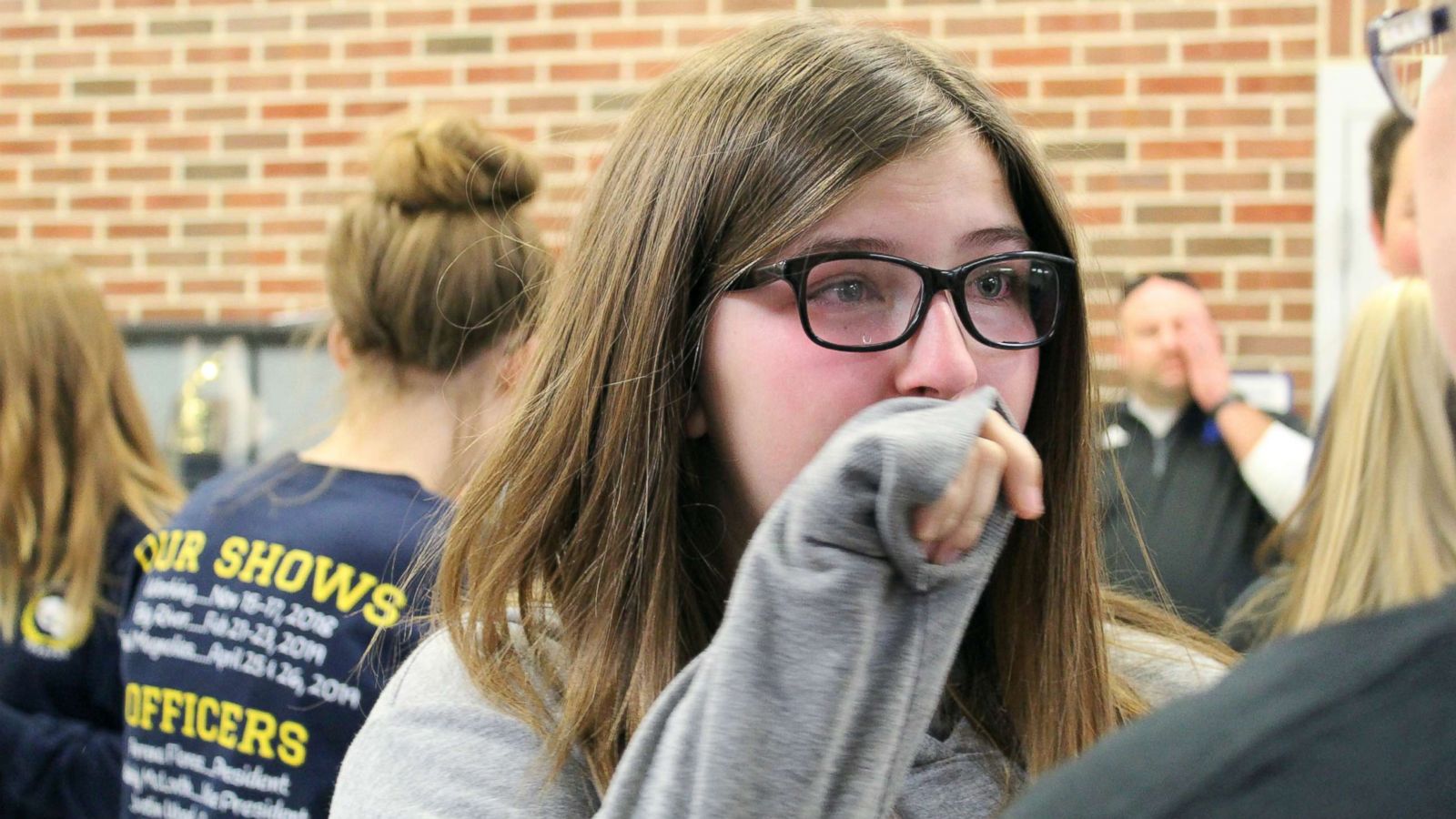 PHOTO: Emily Sadler, 15, was surprised by her classmates on Nov. 16 with news that she was cancer free.