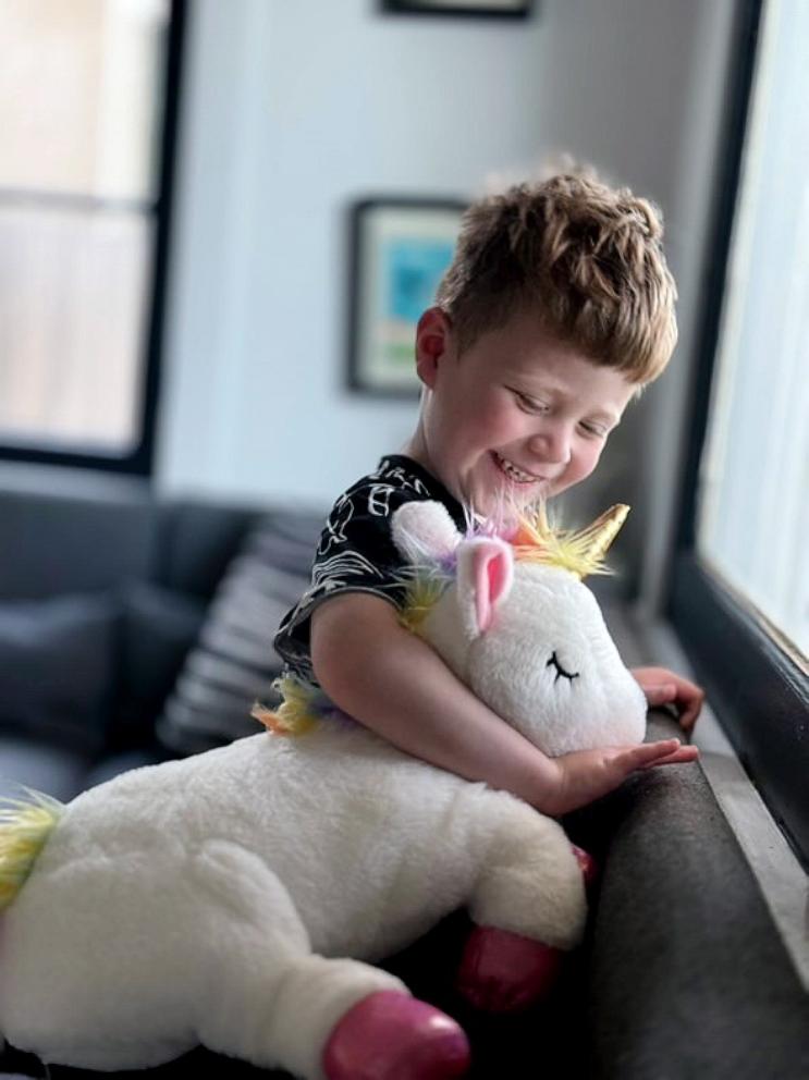 PHOTO: Emily Balliet’s son was reunited with their stuffed unicorn with the help of the LA Lost Stuffy Project.