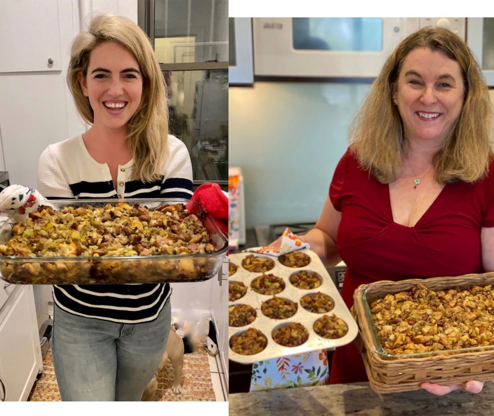 PHOTO: Kelly McCarthy and her mom Lori McCarthy both prepared a family stuffing recipe for Thanksgiving from across the country.