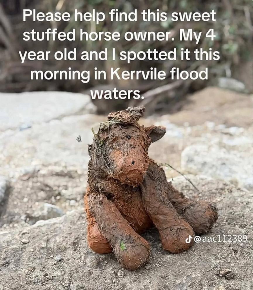 PHOTO: The nonprofit Lost Stuffy Project is helping reunite children impacted by July 4 flash floods in Texas with their “lost” stuffed toys.