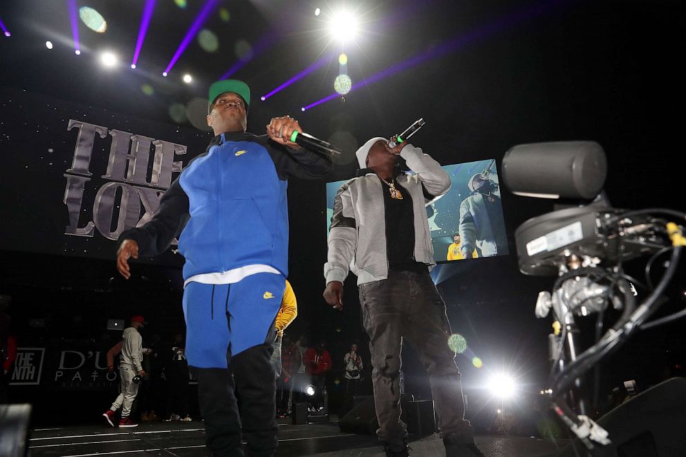 PHOTO: Styles P and Jadakiss of The Lox perform at D'usse Palooza at Barclays Center, Dec. 13, 2019, in New York City.