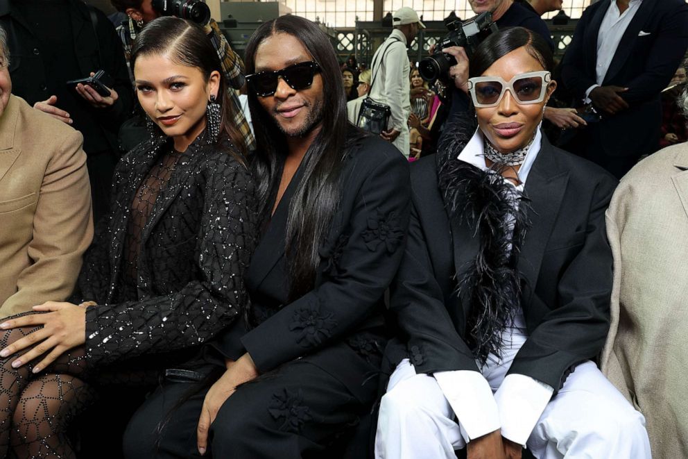 PHOTO: FILE - Zendaya, Law Roach and Naomi Campbell attend the Valentino Womenswear Spring/Summer 2023 show as part of Paris Fashion Week, Oct. 02, 2022 in Paris.