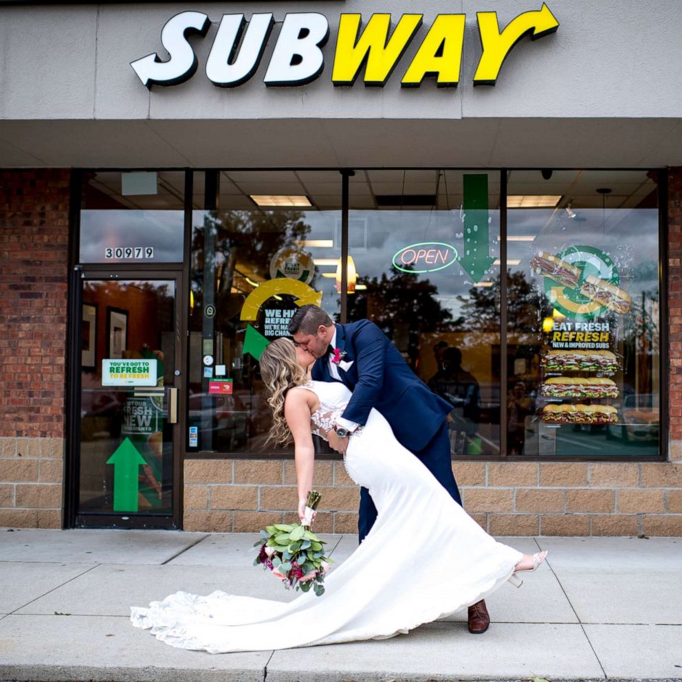 VIDEO: The next stop is...marriage: Military couple weds on New York City subway 
